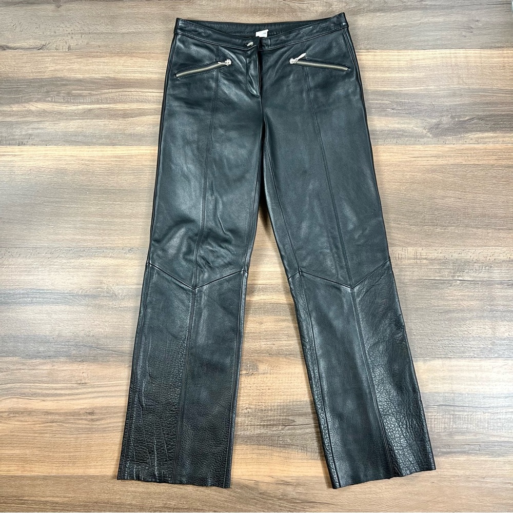 WILSON’S LEATHER Maxima High Rise Black Leather Pants Women’s Size 4